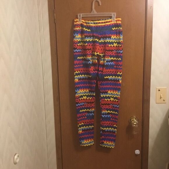 Unbranded Pants - Colorful Zigzag Patterned Leggings L